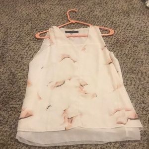 Sheer layered dressy sleeve less top